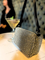 Black Rhinestone Clutch Bag